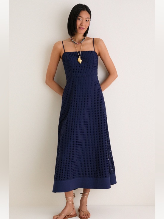 Tuckernuck Dresses & Skirts - NWOT Tuckernuck Navy Eyelet Rhea Dress S